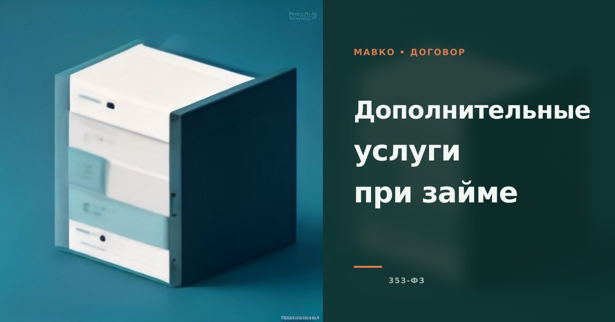 Иллюстрация к статье «Дополнительные услуги при займе»