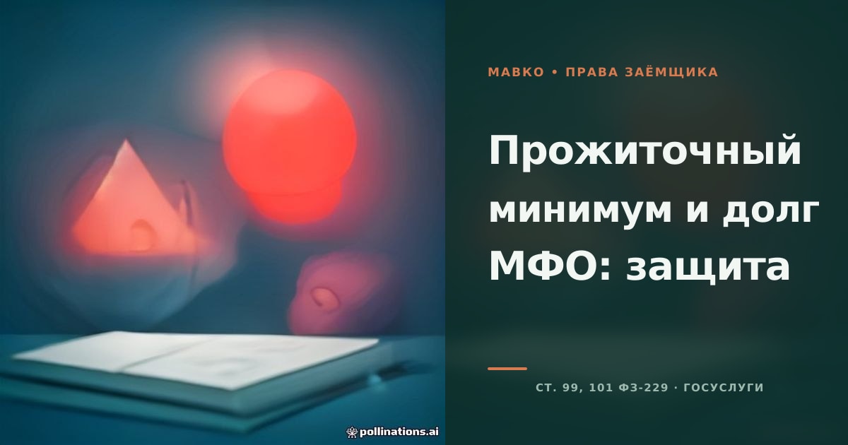 Защита дохода и сохранение прожиточного минимума при взыскании долга МФО