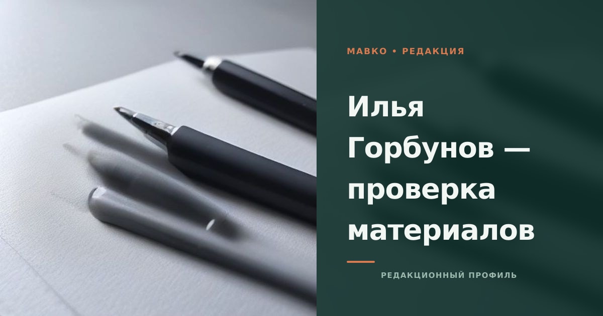 Профиль проверяющего «Мавко» Ильи Горбунова